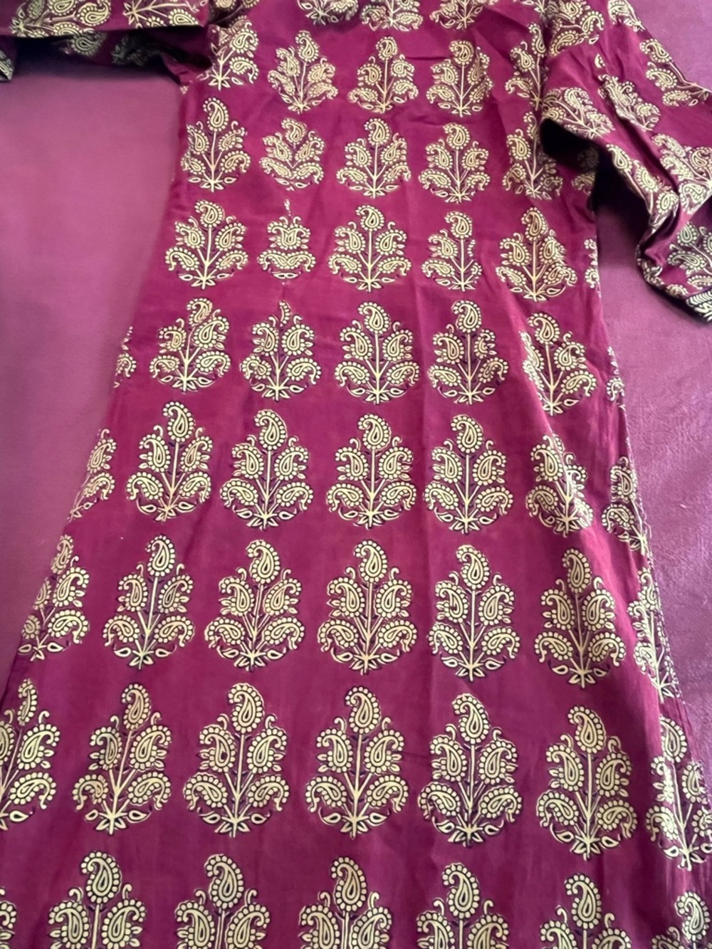 Beautiful handmade cotton block print tunic from India - Picture 5 of 5